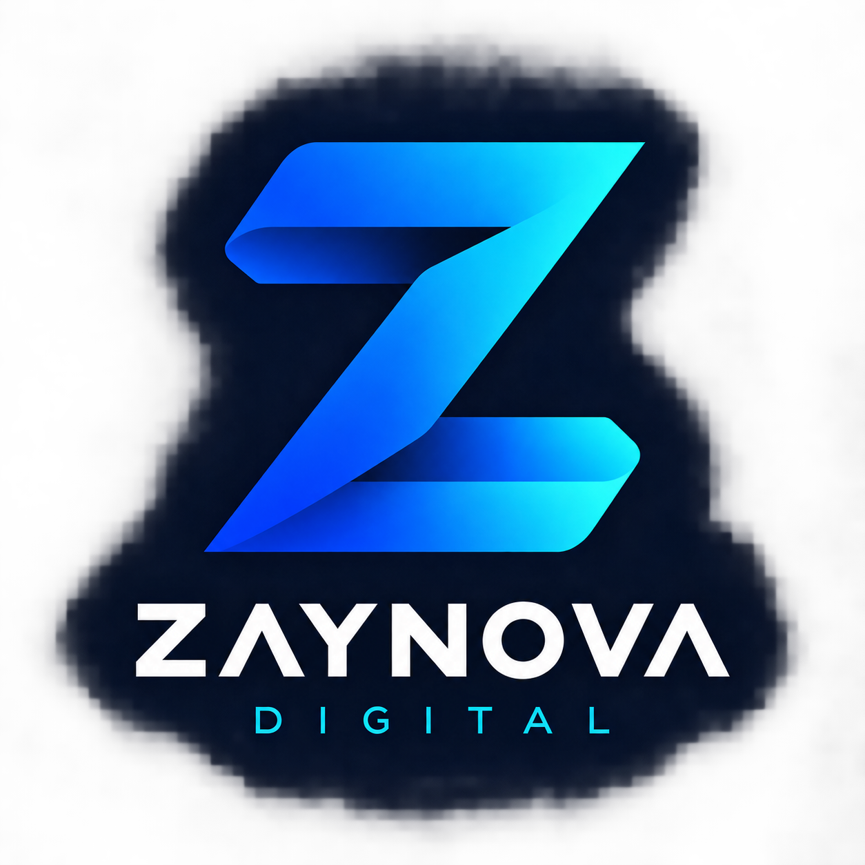 Zaynova Digital blue and cyan brand logo